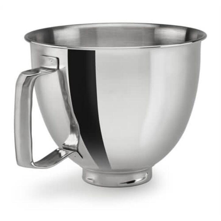 Original KitchenAid 3,3 Liter Edelstahl-Schüssel poliert mit Griff - 5KSM35SSFP - Passend für die 3,3 Liter Küchenmaschine KitchenAid Mini