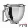 Original KitchenAid 3,3 Liter Edelstahl-Schüssel poliert mit Griff - 5KSM35SSFP - Passend für die 3,3 Liter Küchenmaschine KitchenAid Mini