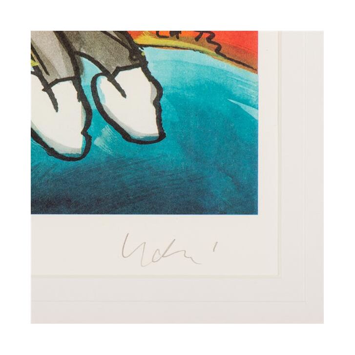 Udo Lindenberg Original Farblithografie "Nimm dir das Leben..." - handsigniert und limitiert - ca. 36 x 50 cm