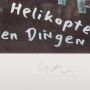 Udo Lindenberg Original Farblithografie "Helikopter" - handsigniert und limitiert - ca. 40 x 50 cm