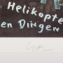 Udo Lindenberg Original Farblithografie "Helikopter" - handsigniert und limitiert - ca. 40 x 50 cm