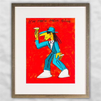 Udo Lindenberg Original Farblithografie "Ich mach...