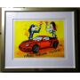 Udo Lindenberg Original Aquarell 2014 "Panic Porsche Power" ca. 72 x 60 cm / Unikat