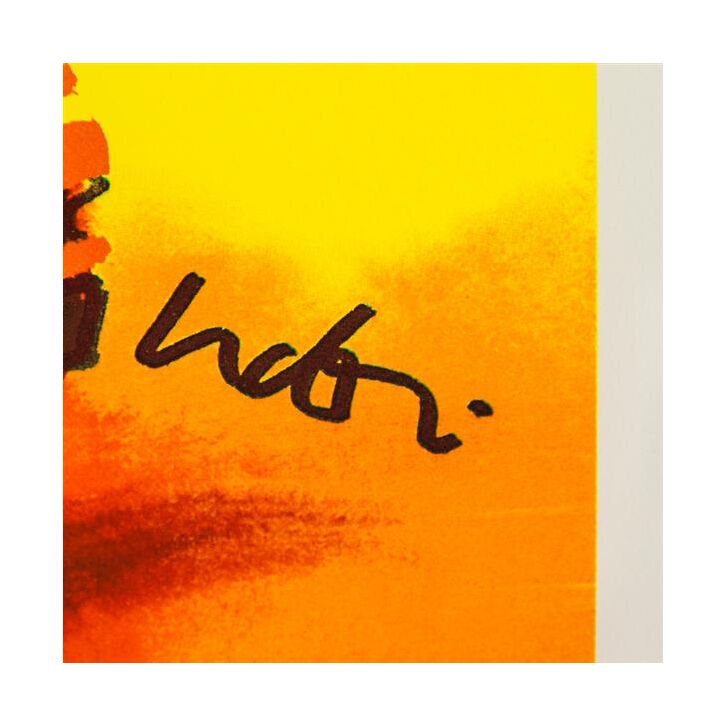 Udo Lindenberg Original Farblithografie "Panic Porsche Power" - handsigniert und limitiert - ca. 42 x 56 cm