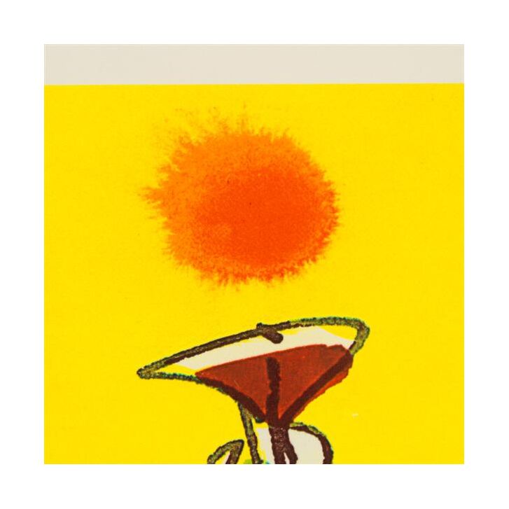 Udo Lindenberg Original Farblithografie "Panic Porsche Power" - handsigniert und limitiert - ca. 42 x 56 cm