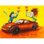 Udo Lindenberg Original Farblithografie &quot;Panic Porsche Power&quot; - handsigniert und limitiert - ca. 42 x 56 cm