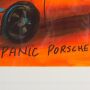 Udo Lindenberg Original Farblithografie "Panic Porsche Power" - handsigniert und limitiert - ca. 42 x 56 cm