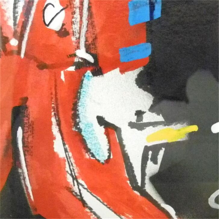 Udo Lindenberg Original Mischtechnik auf Papier 2017 "Ich mach mein Ding" ca. 42 x 56 cm / Unikat